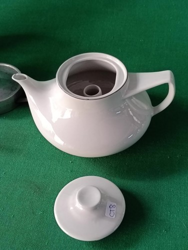 RARA CAFFETTIERA LETIZIA CERAMICA BIANCA 9 TZ BY LUCIANO MANCIOLI VINTAGE. CT8 - Picture 9 of 13