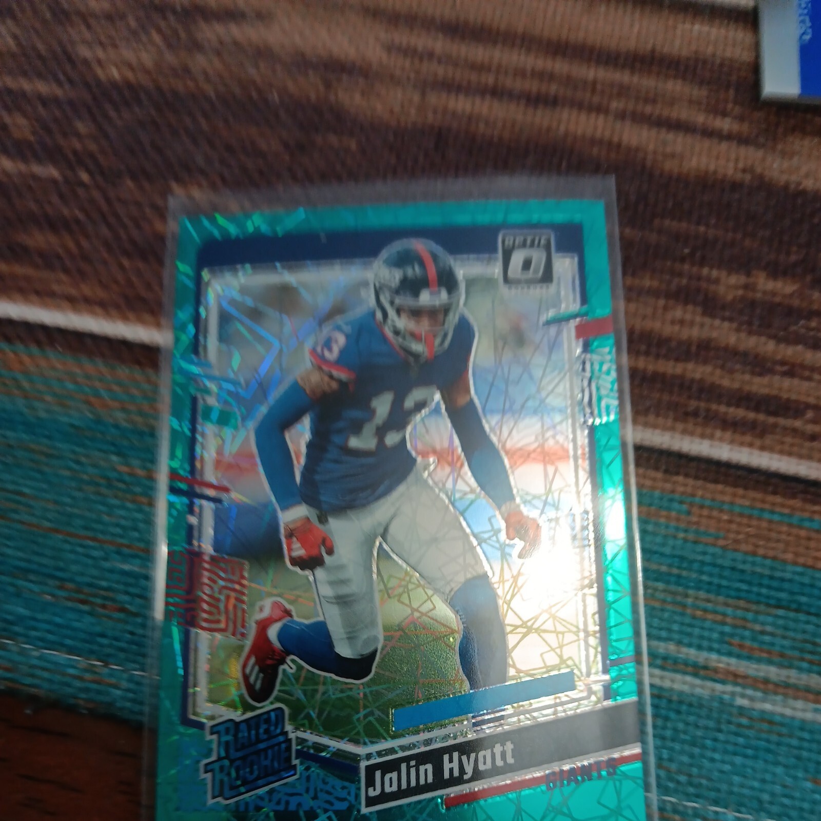 2023 Panini Donruss Optic - Rated Rookie Teal Velocity Prizm #279 Jalin Hyatt