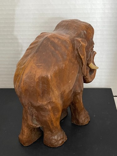 VTG Syroco Wood Composite Elephant Figurine Mid Century 1940s-50s Statuette - Picture 6 of 7