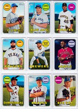 2018 TOPPS HERITAGE SP UPICK ZOBRIST REDDICK LEAKE HAMELS TEHERAN CAIN BRITTON