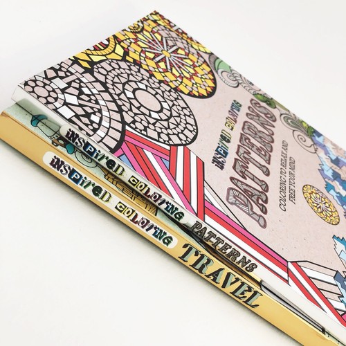 Lot of 2 Coloring Books Inspired Coloring Patterns + Travel Adult Teen Kids - Picture 12 of 12
