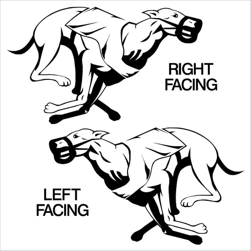 GREYHOUND wall art sticker vinyl decal dog racing animal theme van car decal - Picture 5 of 5