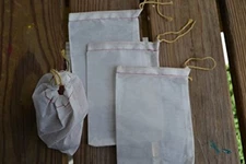 5"x7" Cotton Single Drawstring Muslin Bags (Natural Color)