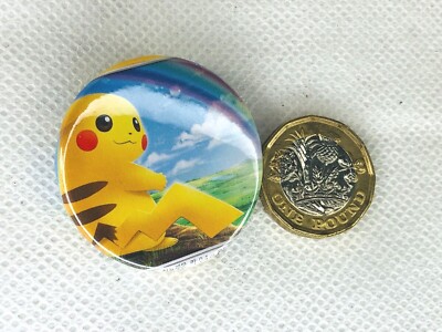 Abzeichen Pokemon Pikachu Karte TCG 34mm Durchmesser D