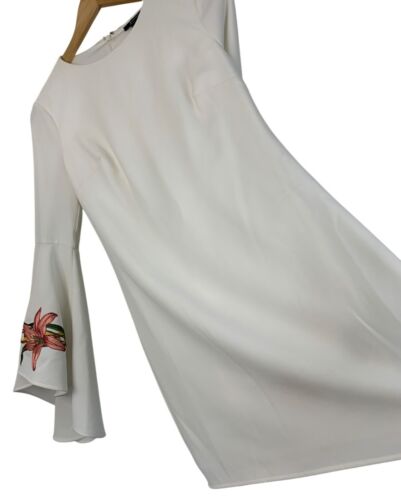 NWT Marciano Guess Eden Sheath Dress White Embroider Kimono Bell Mini XS 8698 - Picture 8 of 11