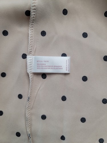 Icollection Mini Length Beige Polka Dot Robe Size Small - Picture 4 of 8