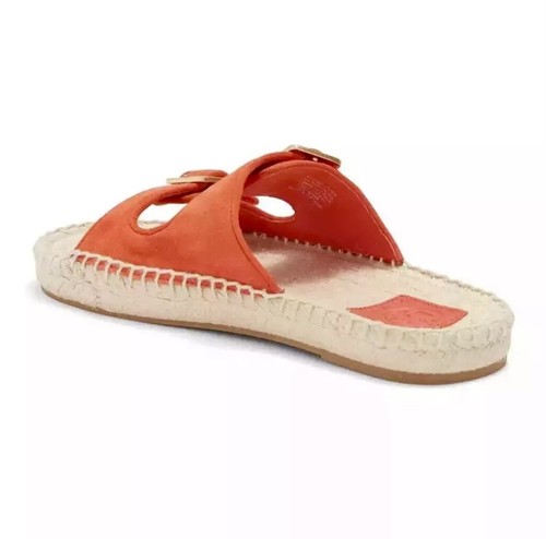 TORY BURCH Bright Samba espadrillas ballerine slide arancione scamosciato taglia 8,5 - Foto 10 di 10