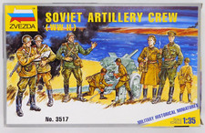Zvezda Soviet Artillery Crew WWII 1:35 3517 8 Figures Model Kit Russian Army