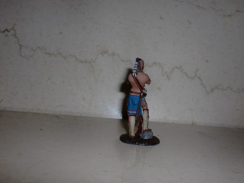 Lead soldier,USA. Indian Iroquois 19th century,Painting,collect,handpainted. - Picture 3 of 3