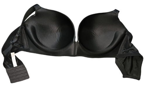Reggiseno Cacique 46DDD Nero Semplicemente Senza Ferretto Tuffo 1104518 Scollo V Chiusura Schiena - Foto 2 di 7