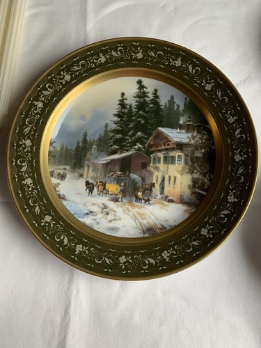 AK Kaiser große Bildplatte Heinrich Höger 1825-1878 Poststation Gebirge Ø31,5cm