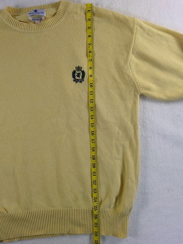 English Sports Shop Crew Pullover Herren XL gelb Strick Bermuda Wappen 100% Baumwolle - Bild 9 von 17