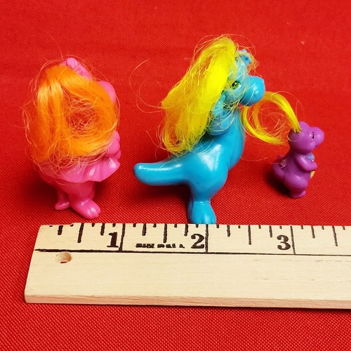 Vintage Darlin' Dinos Dazzlers Trex Hair Dinosaur Set of 3 - Picture 8 of 9