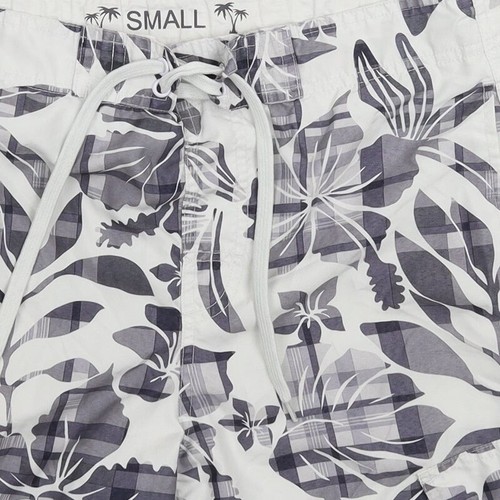 Cedar Wood State Mens White Floral Polyester Blend Cargo Shorts Size S L10 Reg - Picture 7 of 12