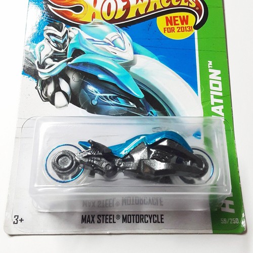 Hot Wheels MAX STEEL MOTORCYCLE Blue 2013 HW Imagination #59/250 Diecast 1:64 - Picture 2 of 4