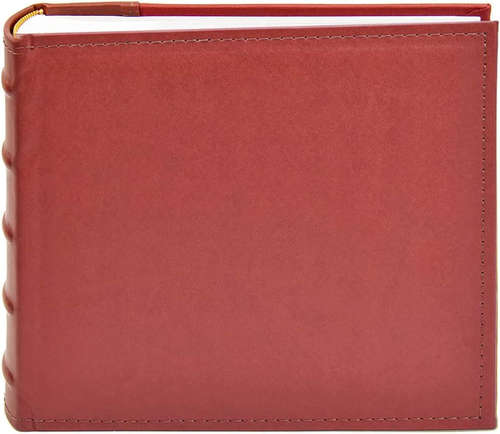 Photo Album Holds 200 4x6 Pictures 2 Per Page Faux Leather Marron - Picture 6 of 8
