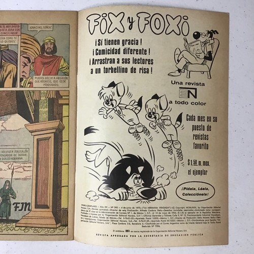 1973 SPANISH COMICS VIDAS EJEMPLARES #395 LA HERMANA VENGADA NOVARO MEXICO - Picture 5 of 5