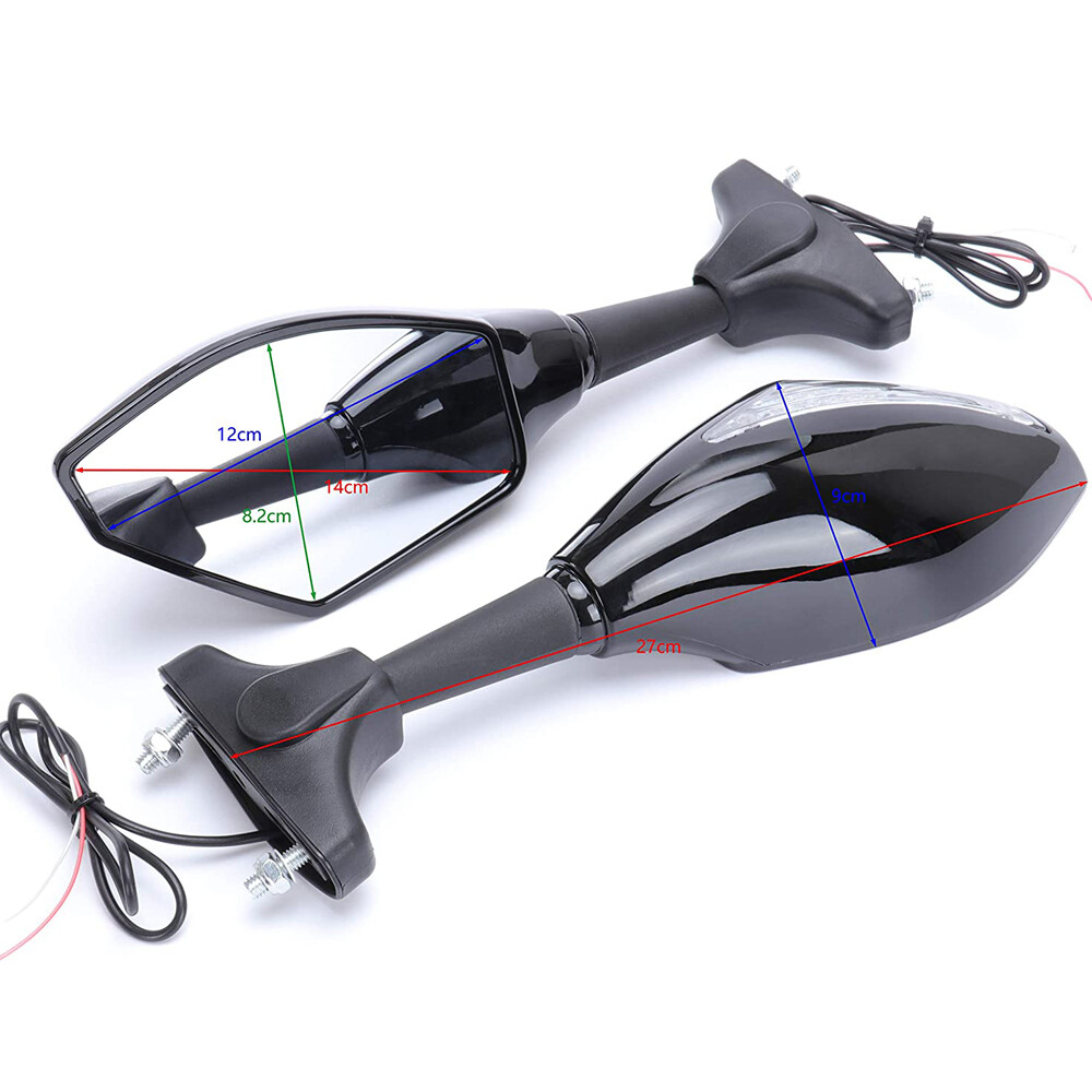 1 Paar Motorrad LED-Spiegel Rückspiegel Blinker für Yamaha YZF R1 R6 FZ6