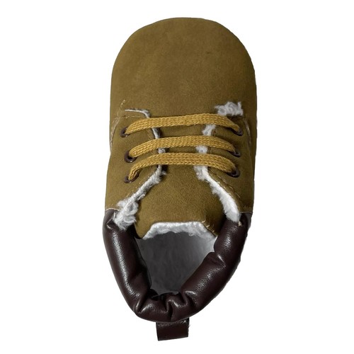 Baby Mädchen Jungen Kleinkind Schuhe Stiefel Anti-Rutsch Warm Weich Fleece Braun - Bild 9 von 19