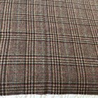 Vtg Wool Fabric 60” Wd X 1 Yd Plum Brown Blue Plaid Muted Colors Create It