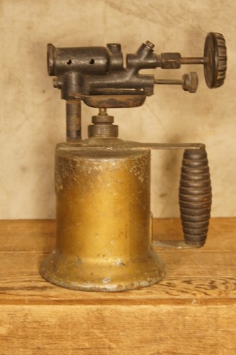Antique Brass Cast Iron Welding Torch - Picture 3 of 7