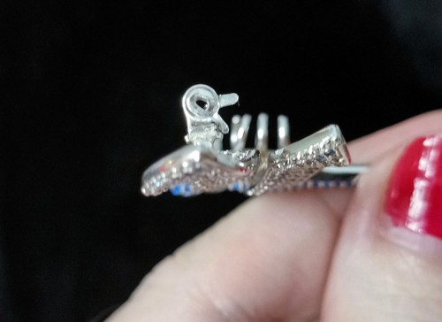 Dragonfly Brooch by Charles Winston, SS + Bright Blue & White CZ, New, from TVSN - Picture 9 of 18
