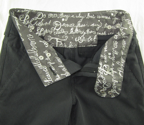 Lululemon Trail Trouzher Women Size 4 Black Pinstripe Pants Vintage Hard to Find - Picture 8 of 16