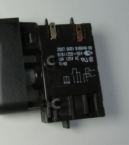 OEM DEWALT 616849-00 REPLACEMENT TRIGGER SWITCH DW293 DW292 DW294 IMPACT WRENCH - Picture 2 of 4