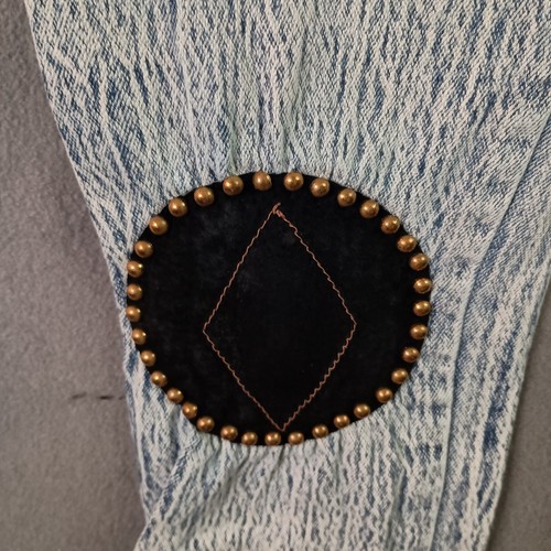 80s Gazoz Extra Label Women's 13 Art To Wear Vintage Stretch Jeans Light Wash - Picture 7 of 18