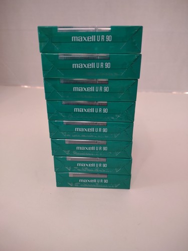Lot of 8 Maxell UR90 Audio Cassette Tapes 90 Minute Normal Bias New Sealed - Picture 5 of 6