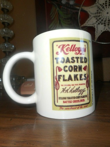 KELLOGGS TOASTED CORN FLAKES 90TH ANNIVERSARY COMMEMORATIVE COFFEE MUG 1996  - Picture 11 of 12