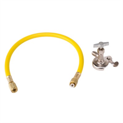 R12 R22 Car Air Conditioning Refrigerant Recharge Hose Gas Can Tap Pipe Kit Set