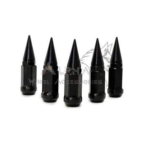 23 Black Spike Lug Nuts 1/2x20 Bulge Acorn Spike Fits 45-86 Jeep CJ - CJ8 Willys - Bild 4 von 10