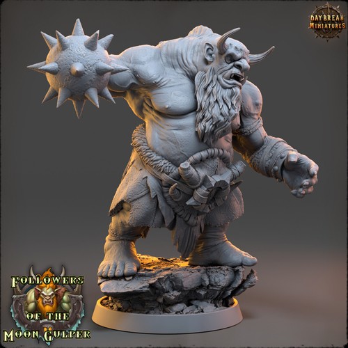 Cabezal de ogro gigante del Golán - miniaturas al amanecer - troll de Wargaming 32 mm - Imagen 2 de 3