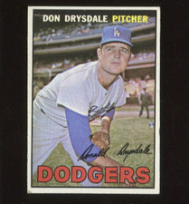 1967 Topps Baseball #55 Don Drysdale  Card - VGEX          #4703