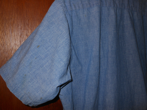 Vintage Washington Dee-Cee Chambray Denim Sz 15-Medium Streetwear SS Work Shirt - Picture 7 of 8