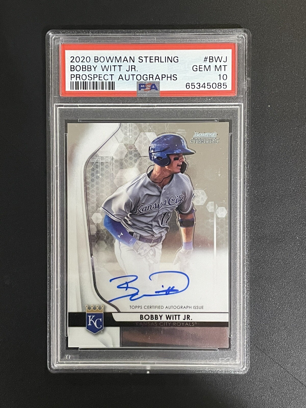 Bobby Witt Jr., 2020 Bowman Sterling Auto. PSA 10