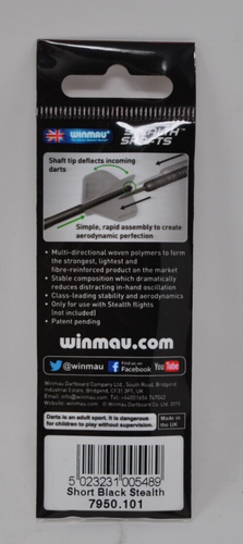 Winmau Stealth Standard Alberi Corti Set di 3 Nuovi Sigillati - Foto 2 di 2