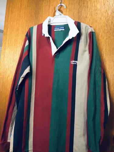 Vintage Authentic Stussy men’s  Polo top Size S/M Men’s Longsleeved collar - Picture 7 of 9
