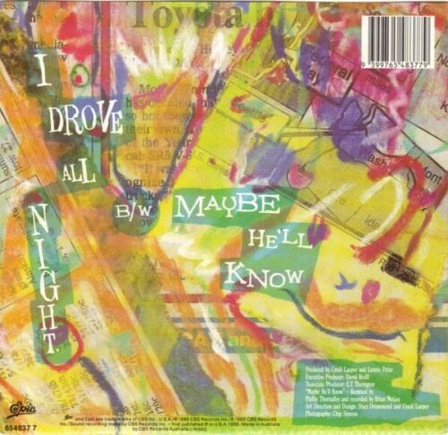 I Drove All Night - Cyndi Lauper (1989 Australia) - Picture 2 of 4