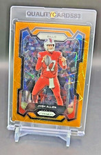 JOSH ALLEN ORANGE LAZER REFRACTOR CARD WITH CASE NFL BUFFALO BILLS