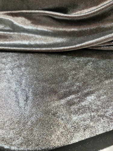 Gray and Silver Shimmer Metallic Stretch Fabric by the Yard - Perfect for Prom - Picture 2 of 9
