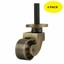 whells a29 solid brass stem caster, antique brass finish, 4-pack