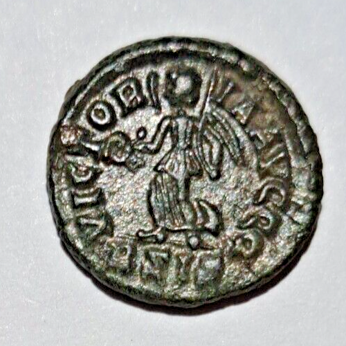 SELTENE ARKADIUS 383-408 N. Chr. antike authentische römische Bronzemünze - Bild 1 von 8