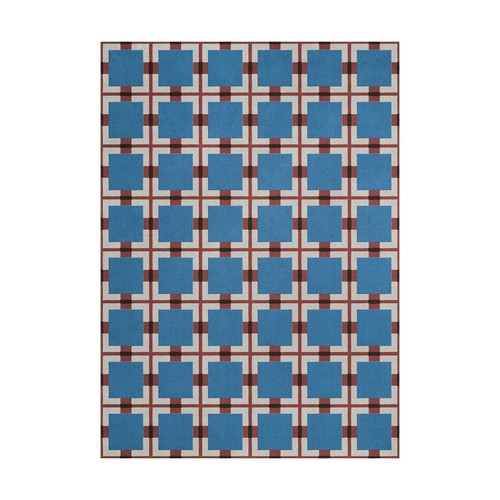 Berry Rain Rug Blue Modern Layred Rug Blue Red Beige Strip Rug Hand Tufted Rugs - Picture 2 of 4