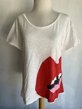 Junk Food Made Me Do It (2016) Official DONALD ROBERTSON ART Lips T-Shirt Medium