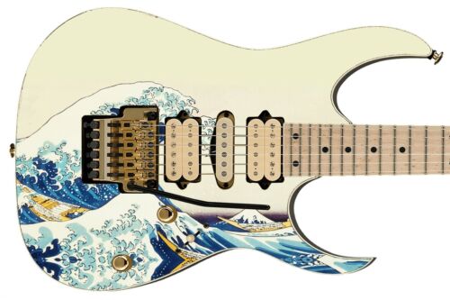 Guitar Skin Axe Wrap Re-skin Japanese Art White Caps and Blue Ocean Waves 371 - Picture 2 of 12