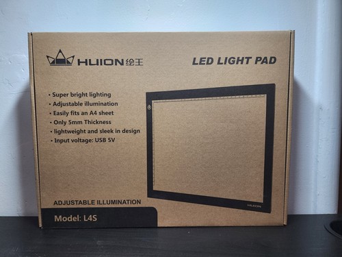 HUION L4S LED Light Box A4 Ultra-Thin USB Powered Adjustable Tracing Light Pad - Picture 6 of 9
