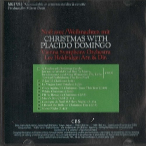 CHRISTMAS WITH PLACIDO DOMINGO, MK-37245, ( CD - 1981 ) 559, - Picture 3 of 4