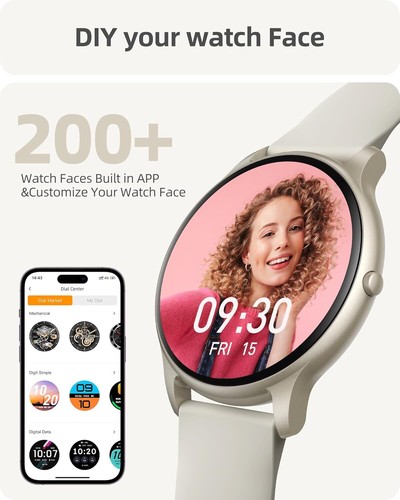 Round Smart Watch for Men Women Call Fitness Heart Monitor for GooglePixel 8 - Picture 35 of 47